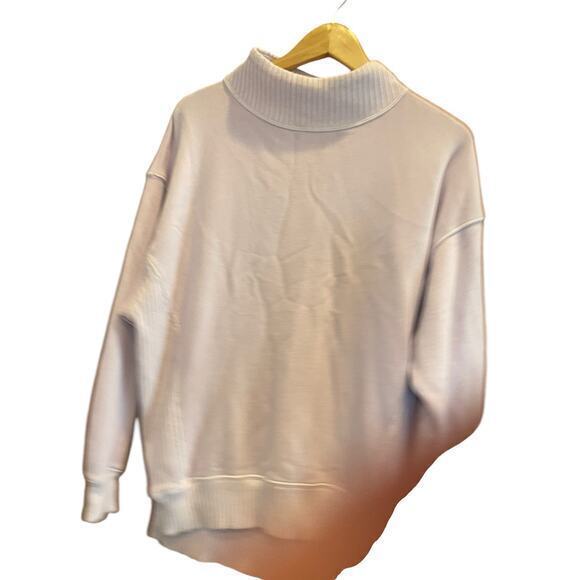 Abercrombie & Fitch Pale Pink Slouchy Oversized Long Sweater Sweatshirt Small - Picture 12 of 12